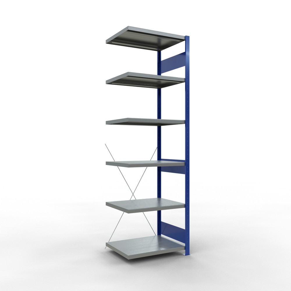 Product afbeelding: Legbordstelling SCHULTE, AV, gentiaanblauw/verzinkt, VL 250 kg, hxbxd 2.500 x 750 x 600 mm