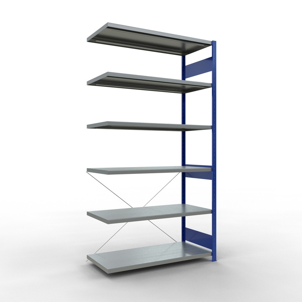 Productafbeelding nr. 1: Legbordstelling SCHULTE, AV, gentiaanblauw/verzinkt, VL 250 kg, hxbxd 2.500 x 1.300 x 600 mm