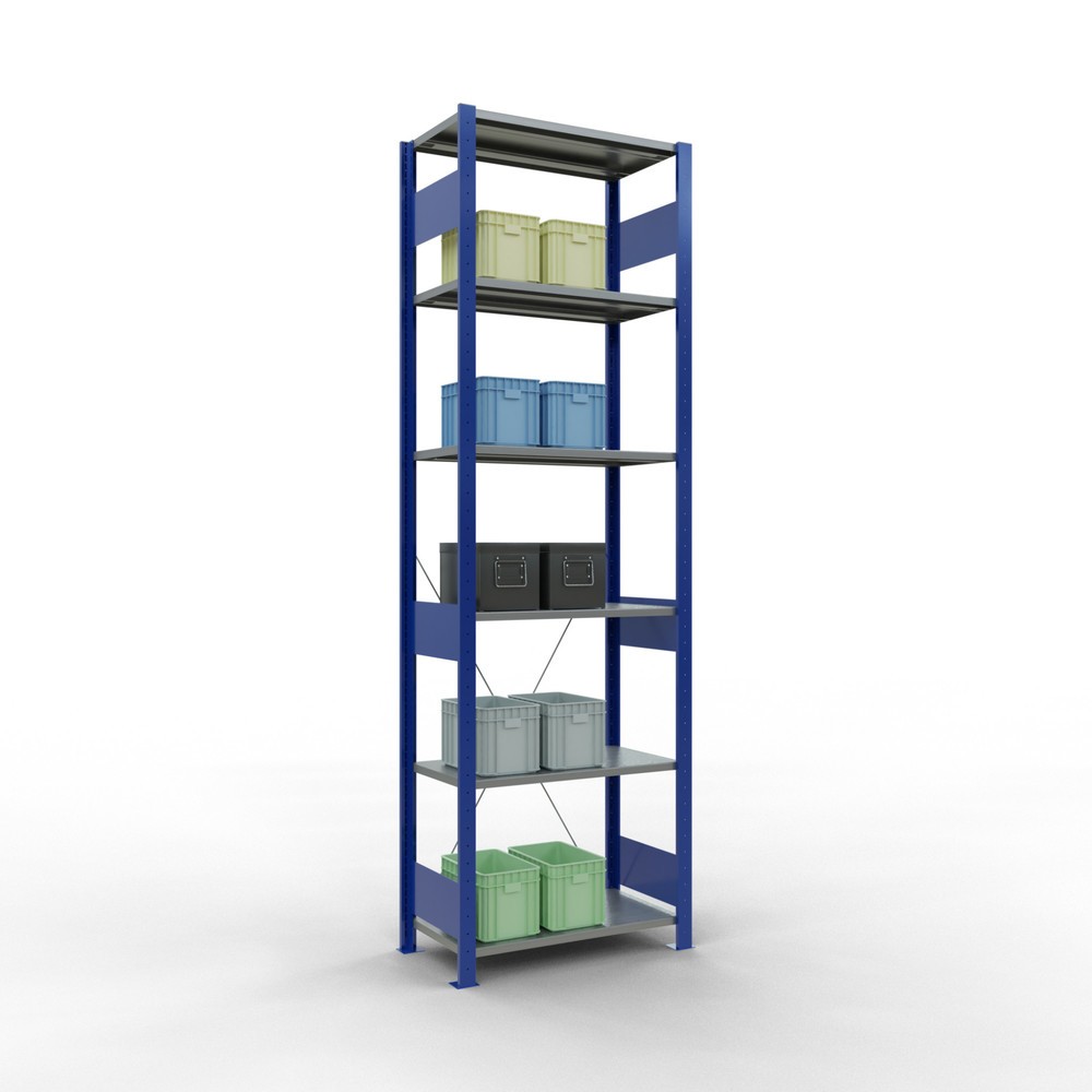 Productafbeelding nr. 3: Legbordstelling SCHULTE, gentiaanblauw / verzinkt, vaklast 150 kg, hxbxd 2.500 x 810 x 436 mm