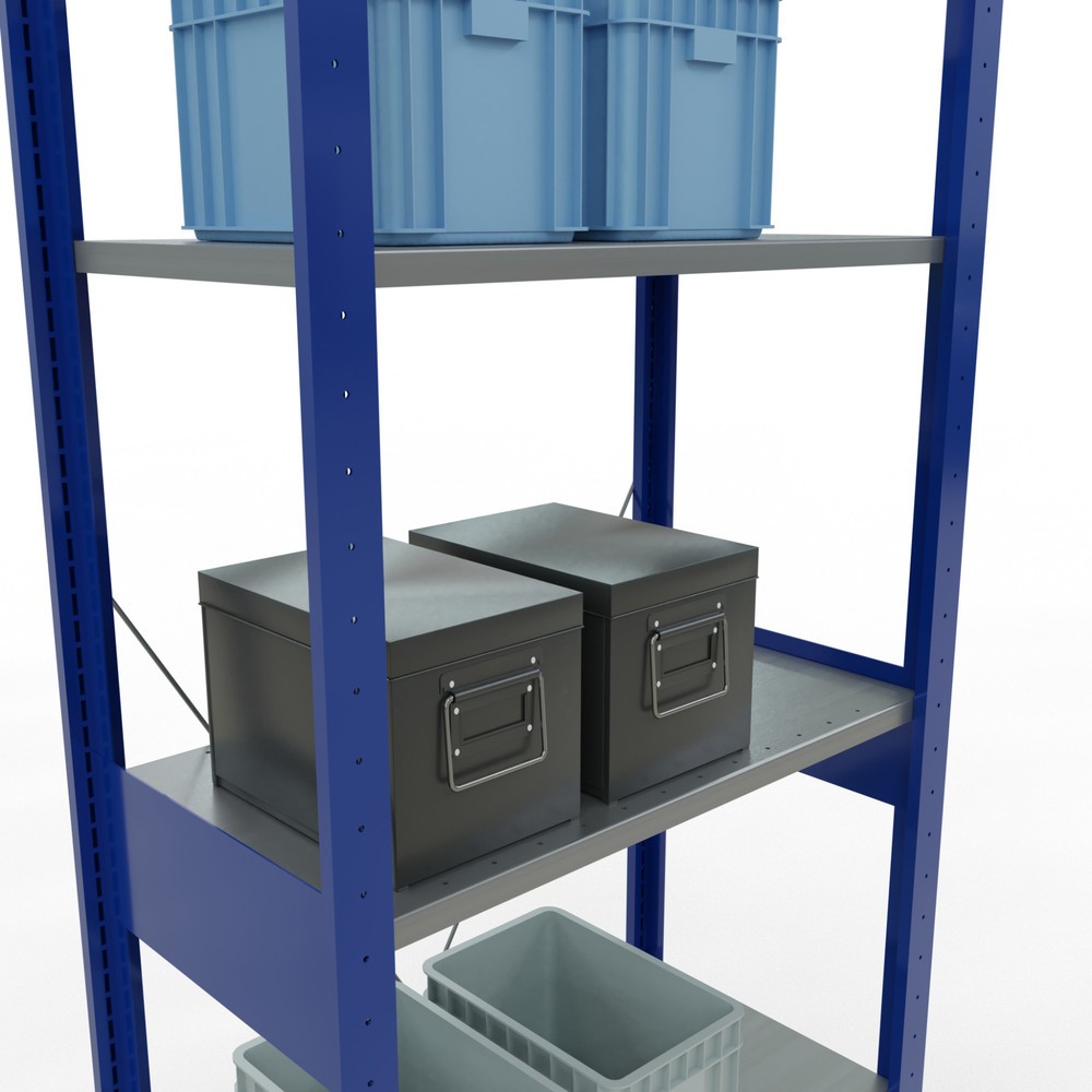 Productafbeelding nr. 4: Legbordstelling SCHULTE, gentiaanblauw / verzinkt, vaklast 150 kg, hxbxd 2.500 x 810 x 436 mm