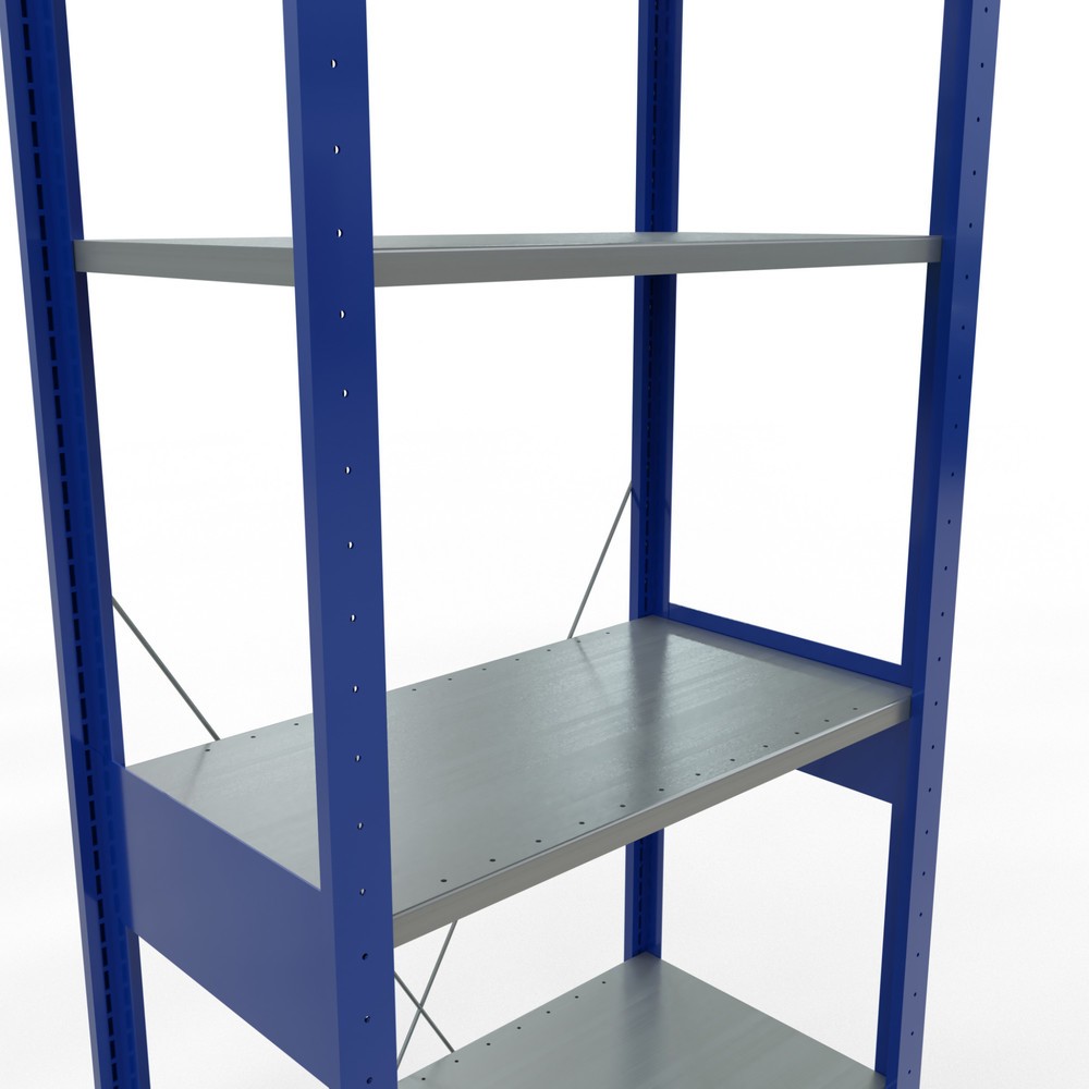Productafbeelding nr. 5: Legbordstelling SCHULTE, gentiaanblauw / verzinkt, vaklast 150 kg, hxbxd 2.500 x 810 x 436 mm