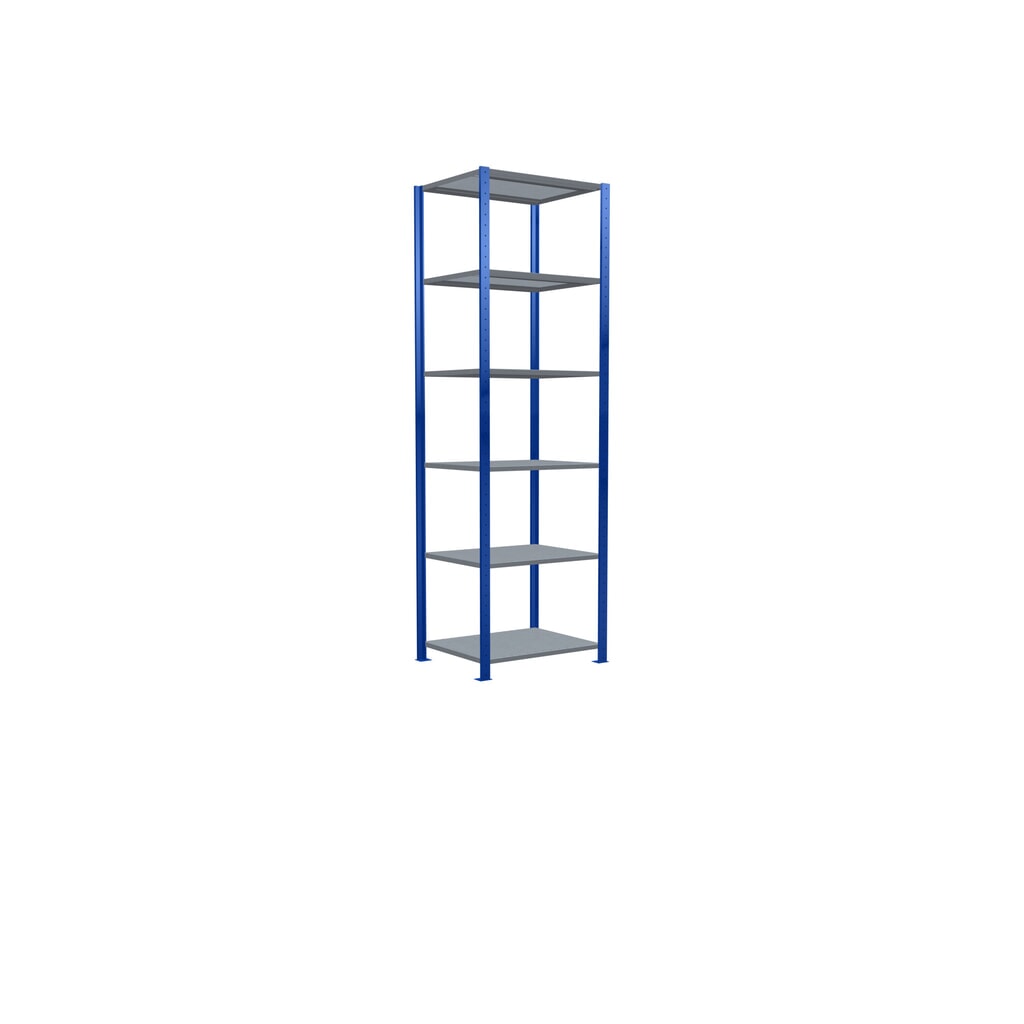 Legbordstelling SCHULTE, gentiaanblauw / verzinkt, vaklast 150 kg, hxbxd 2.500 x 810 x 636 mm Productafbeelding nr. 2: Legbordstelling SCHULTE, gentiaanblauw / verzinkt, vaklast 150 kg, hxbxd 2.500 x 810 x 636 mm