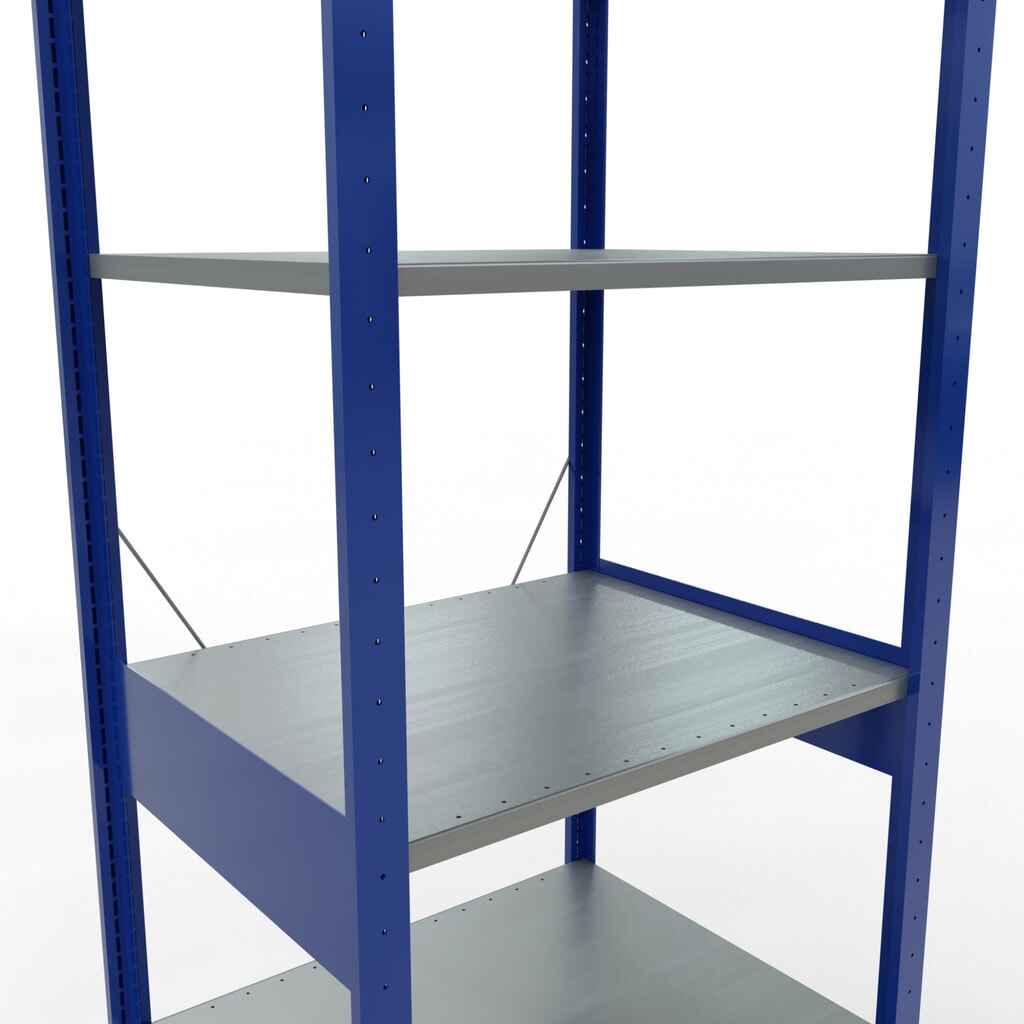 Legbordstelling SCHULTE, gentiaanblauw / verzinkt, vaklast 150 kg, hxbxd 2.500 x 810 x 636 mm Productafbeelding nr. 5: Legbordstelling SCHULTE, gentiaanblauw / verzinkt, vaklast 150 kg, hxbxd 2.500 x 810 x 636 mm
