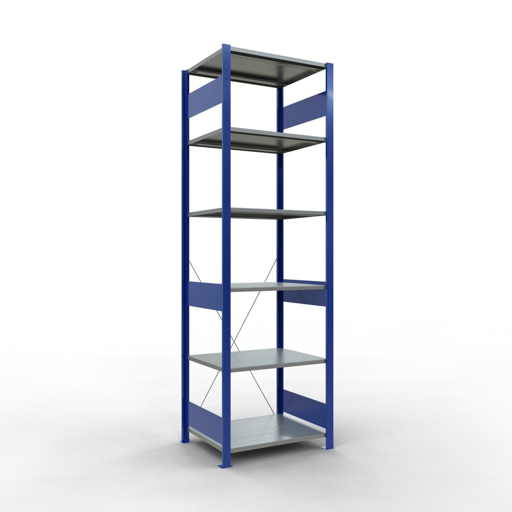 Product afbeelding: Legbordstelling SCHULTE, gentiaanblauw / verzinkt, vaklast 150 kg, hxbxd 2.500 x 810 x 636 mm