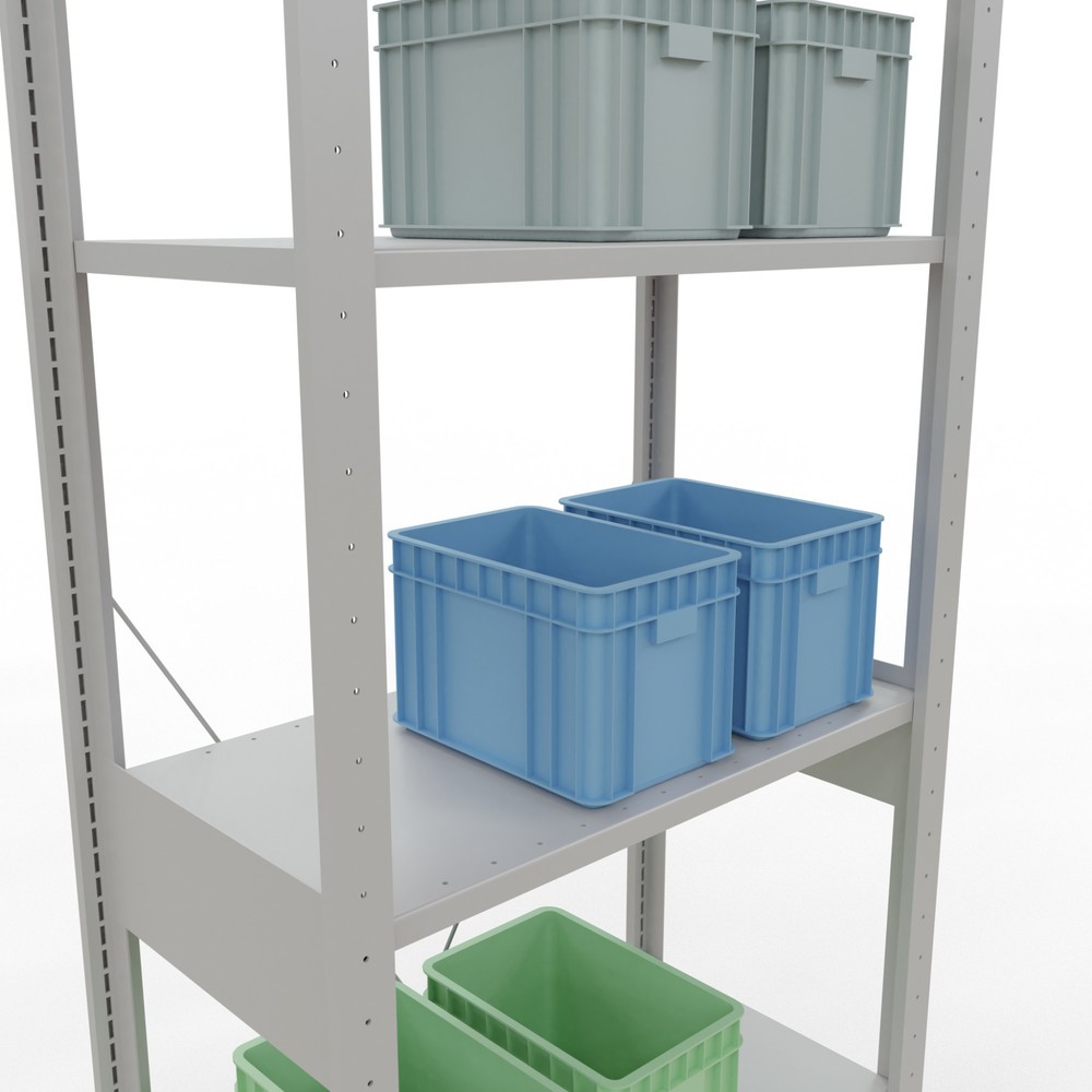 Productafbeelding nr. 4: Legbordstelling SCHULTE, lichtgrijs, vaklast 150 kg, hxbxd 2.500 x 810 x 436 mm