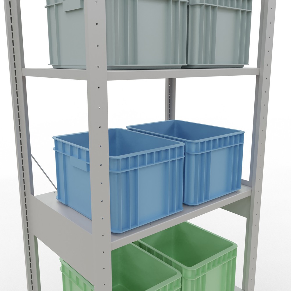 Productafbeelding nr. 4: Legbordstelling SCHULTE, lichtgrijs, vaklast 150 kg, hxbxd 2.500 x 810 x 536 mm
