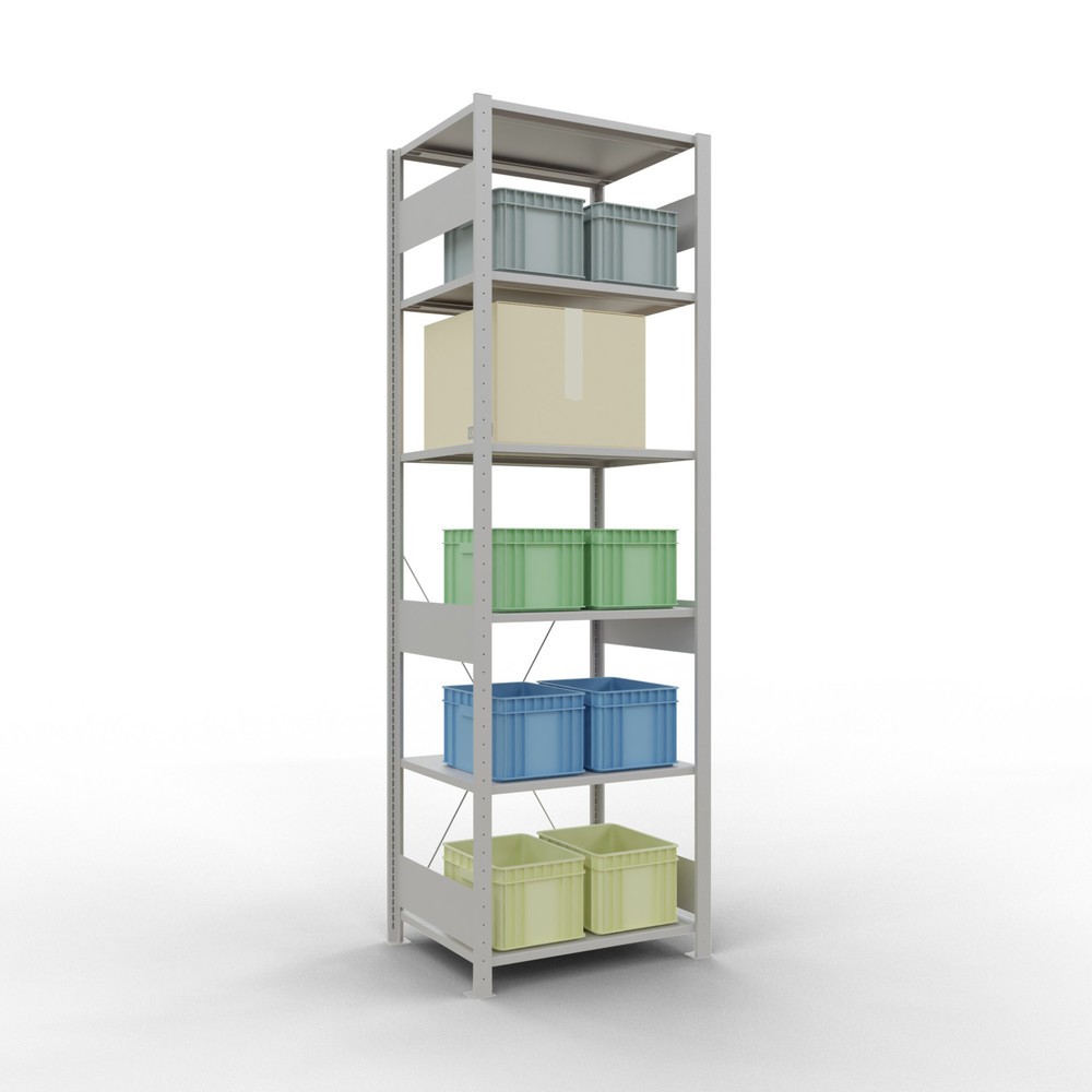 Productafbeelding nr. 3: Legbordstelling SCHULTE, lichtgrijs, vaklast 150 kg, hxbxd 2.500 x 810 x 636 mm