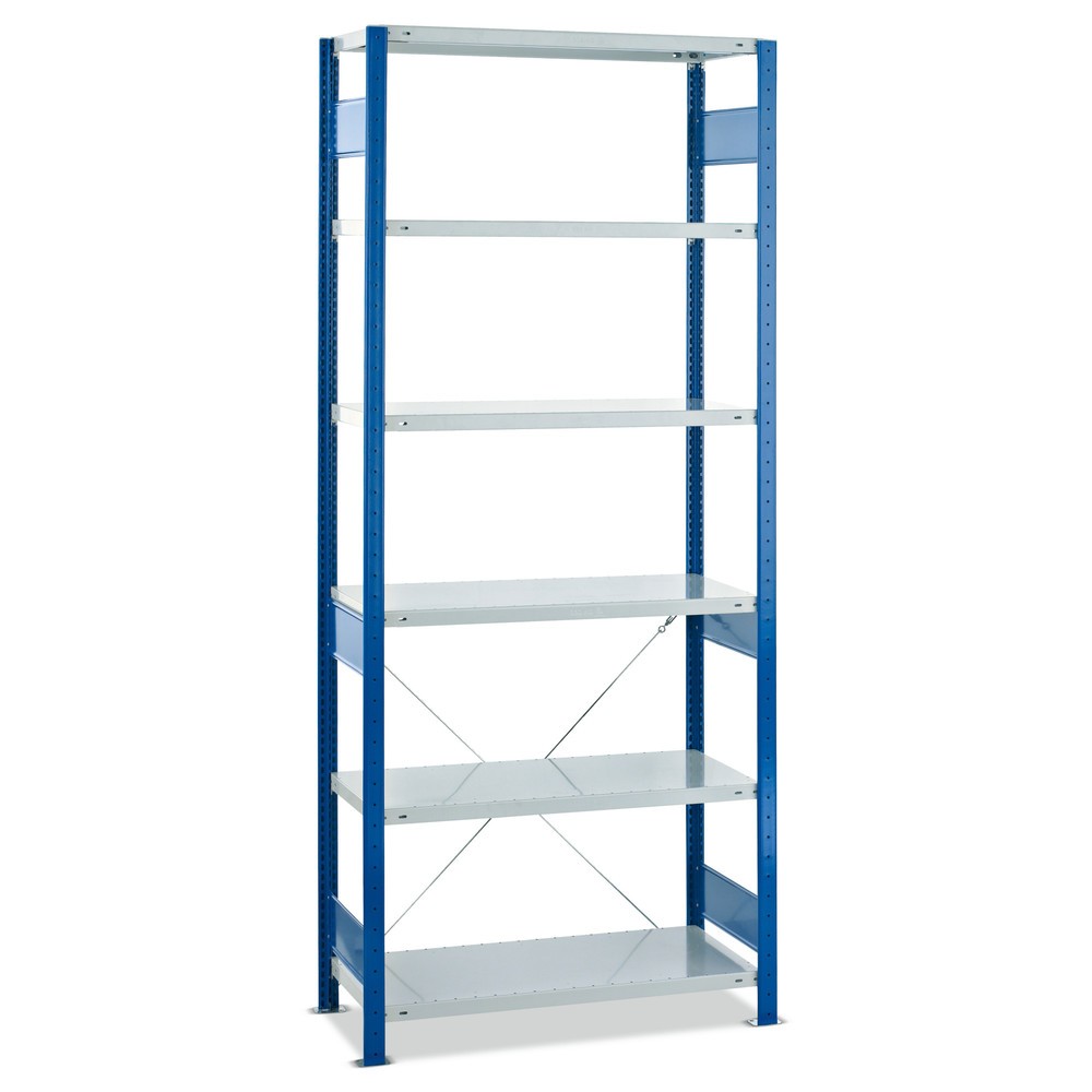 Product afbeelding: Legbordstelling SCHULTE, BE, vaklast 150 kg, gentiaanblauw / lichtgrijs, hxbxd 2.000 x 750 x 500 mm