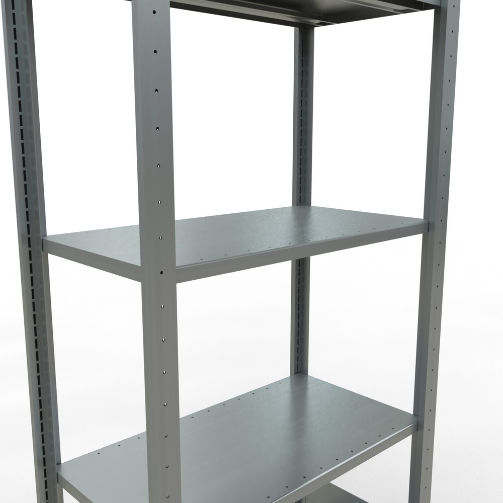 Productafbeelding nr. 4: Legbordstelling SCHULTE, verzinkt, met 5 legborden van plaatstaal, vaklast 150 kg, hxbxd 2.000 x 810 x 436 mm