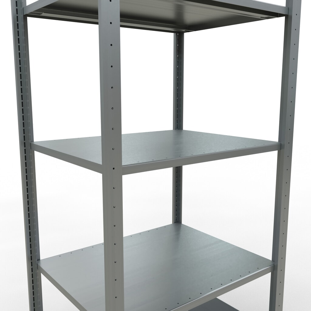 Productafbeelding nr. 4: Legbordstelling SCHULTE, verzinkt, met 5 legborden van plaatstaal, vaklast 150 kg, hxbxd 2.000 x 810 x 636 mm