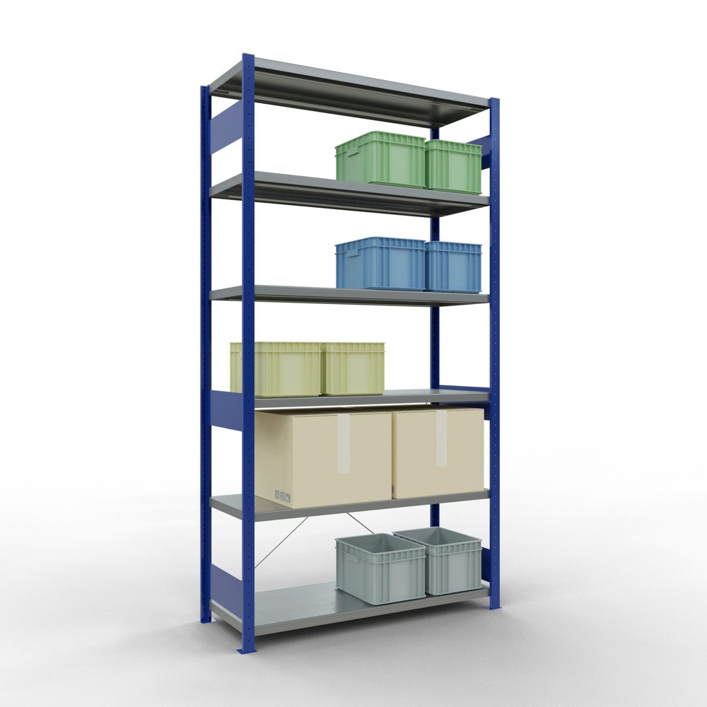 Productafbeelding nr. 3: Legbordstelling SCHULTE, gentiaanblauw / verzinkt, vaklast 250 kg, hxbxd 2.500 x 1.360 x 536 mm