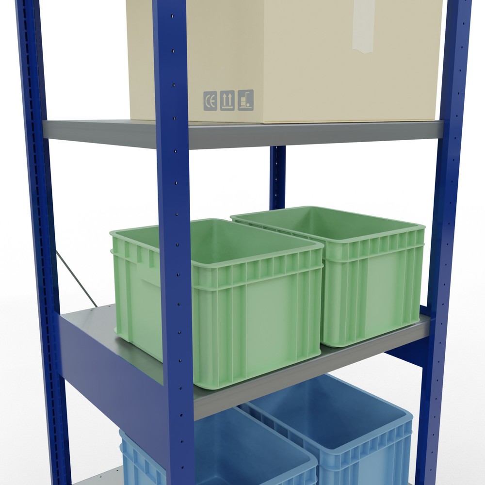 Productafbeelding nr. 4: Legbordstelling SCHULTE, gentiaanblauw / verzinkt, vaklast 250 kg, hxbxd 2.500 x 810 x 636 mm