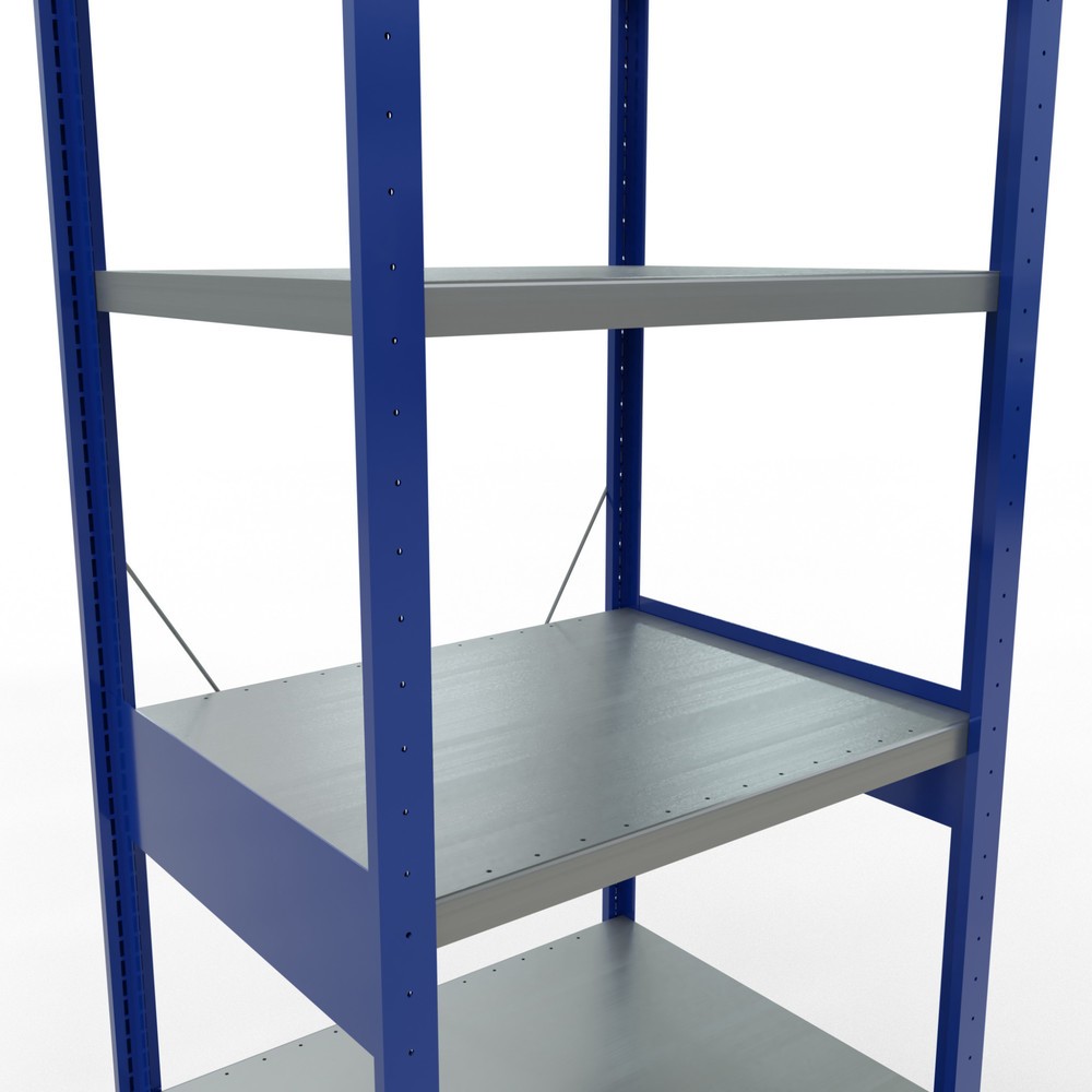 Productafbeelding nr. 5: Legbordstelling SCHULTE, gentiaanblauw / verzinkt, vaklast 250 kg, hxbxd 2.500 x 810 x 636 mm