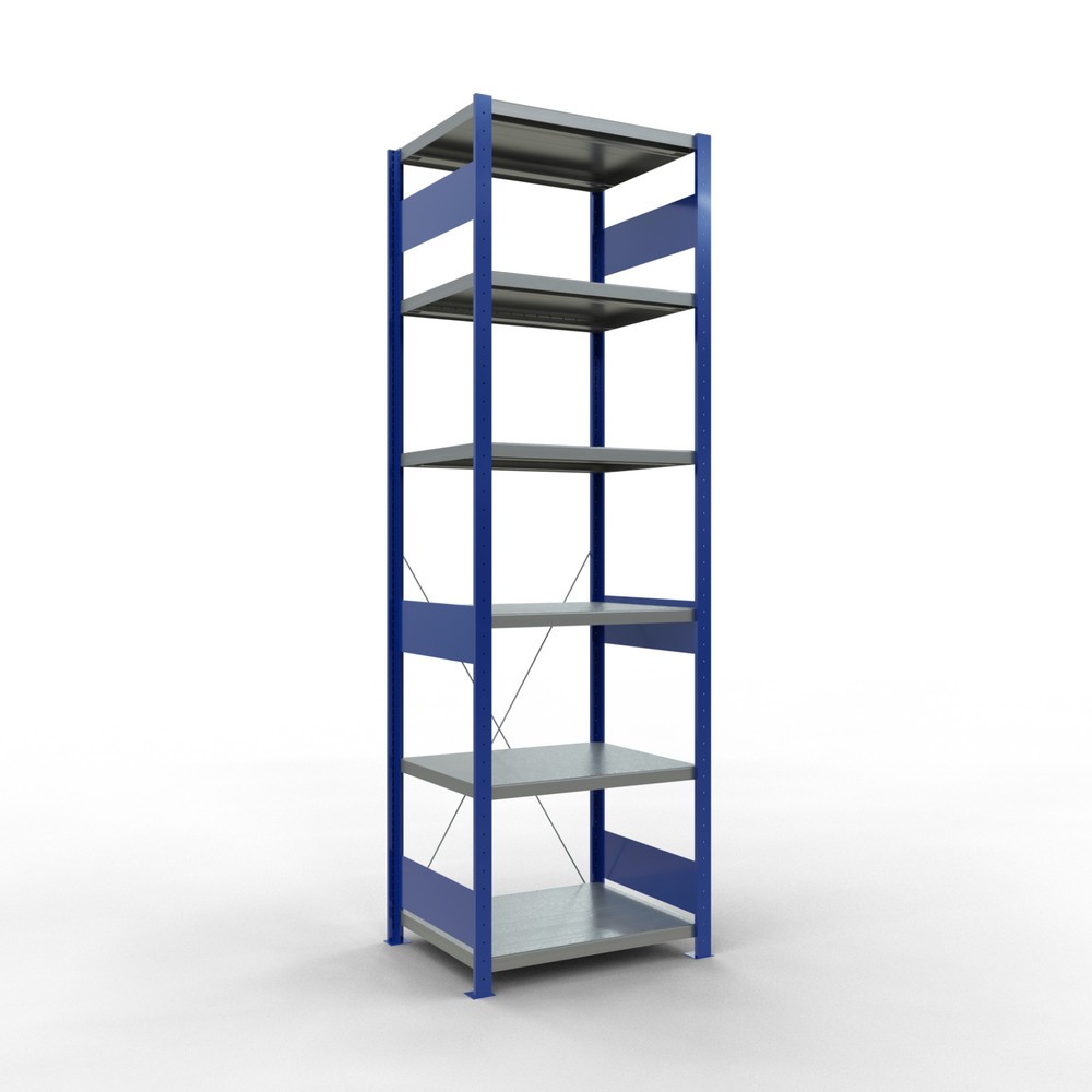 Product afbeelding: Legbordstelling SCHULTE, gentiaanblauw / verzinkt, vaklast 250 kg, hxbxd 2.500 x 810 x 636 mm