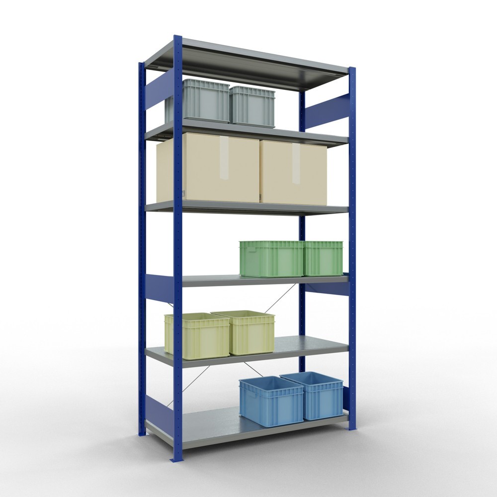 Productafbeelding nr. 3: Legbordstelling SCHULTE, gentiaanblauw / verzinkt, vaklast 250 kg, hxbxd 2.500 x 1.360 x 636 mm