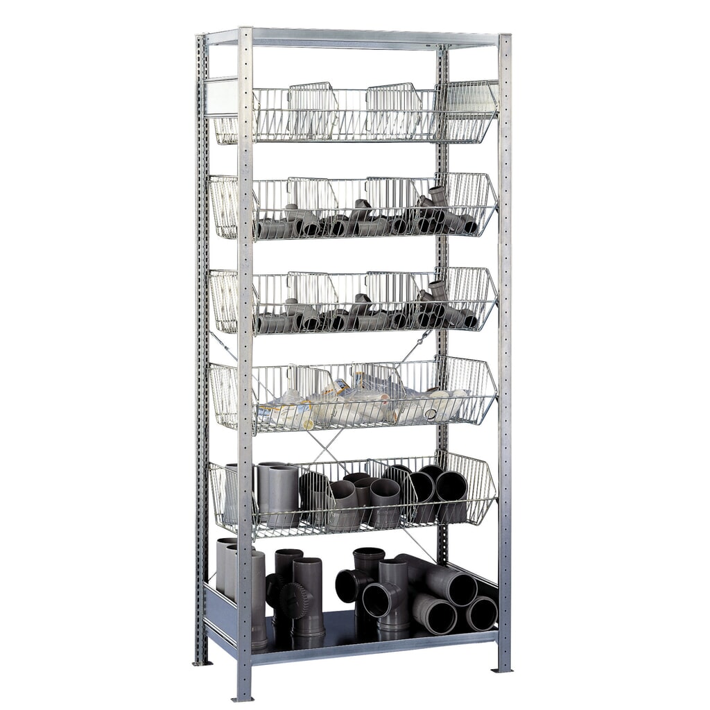 Product afbeelding: Legbordstelling SCHULTE met grofmazige korven, BV, hxbxd 2.300 x 1.000 x 500 mm, VL 150 kg