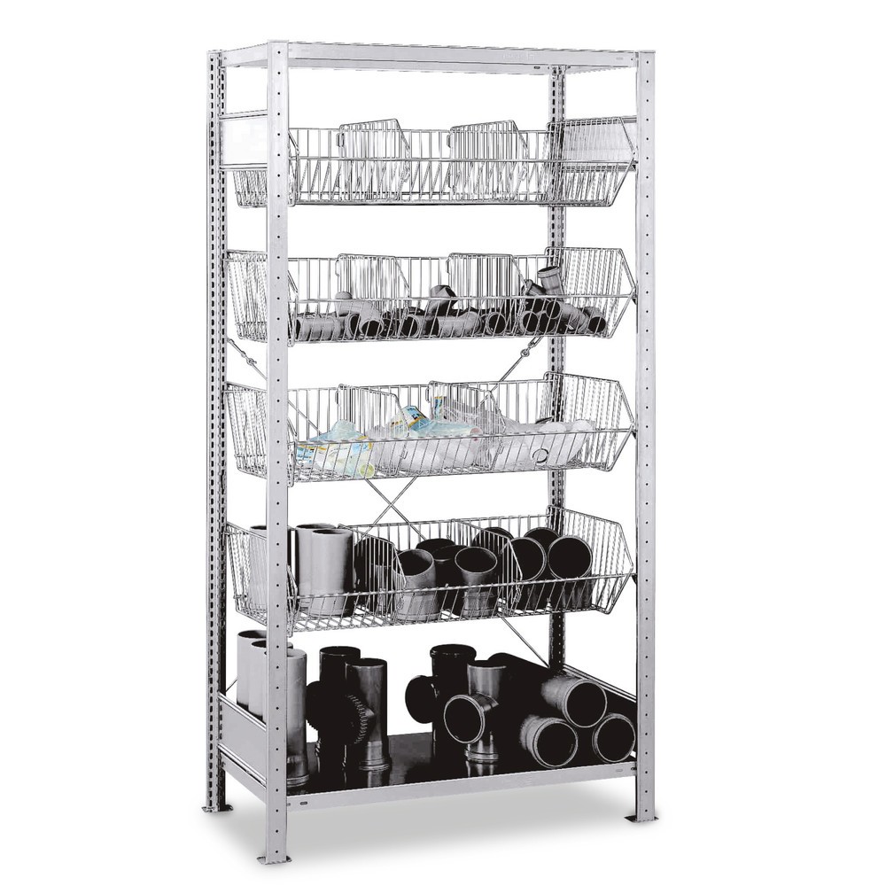 Product afbeelding: Legbordstelling SCHULTE met grofmazige korven, BV, hxbxd 2.000 x 1.000 x 500 mm, VL 150 kg