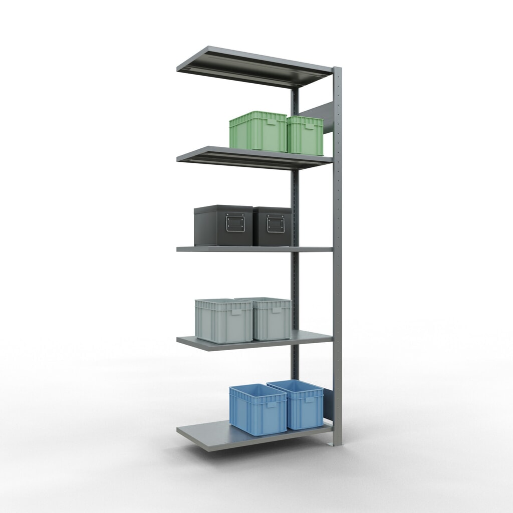 Legbordstelling SCHULTE met inhaaksysteem, AV, VL 150 kg, verzinkt, hxbxd 2.000 x 750 x 400 mm Productafbeelding nr. 2: Legbordstelling SCHULTE met inhaaksysteem, AV, VL 150 kg, verzinkt, hxbxd 2.000 x 750 x 400 mm