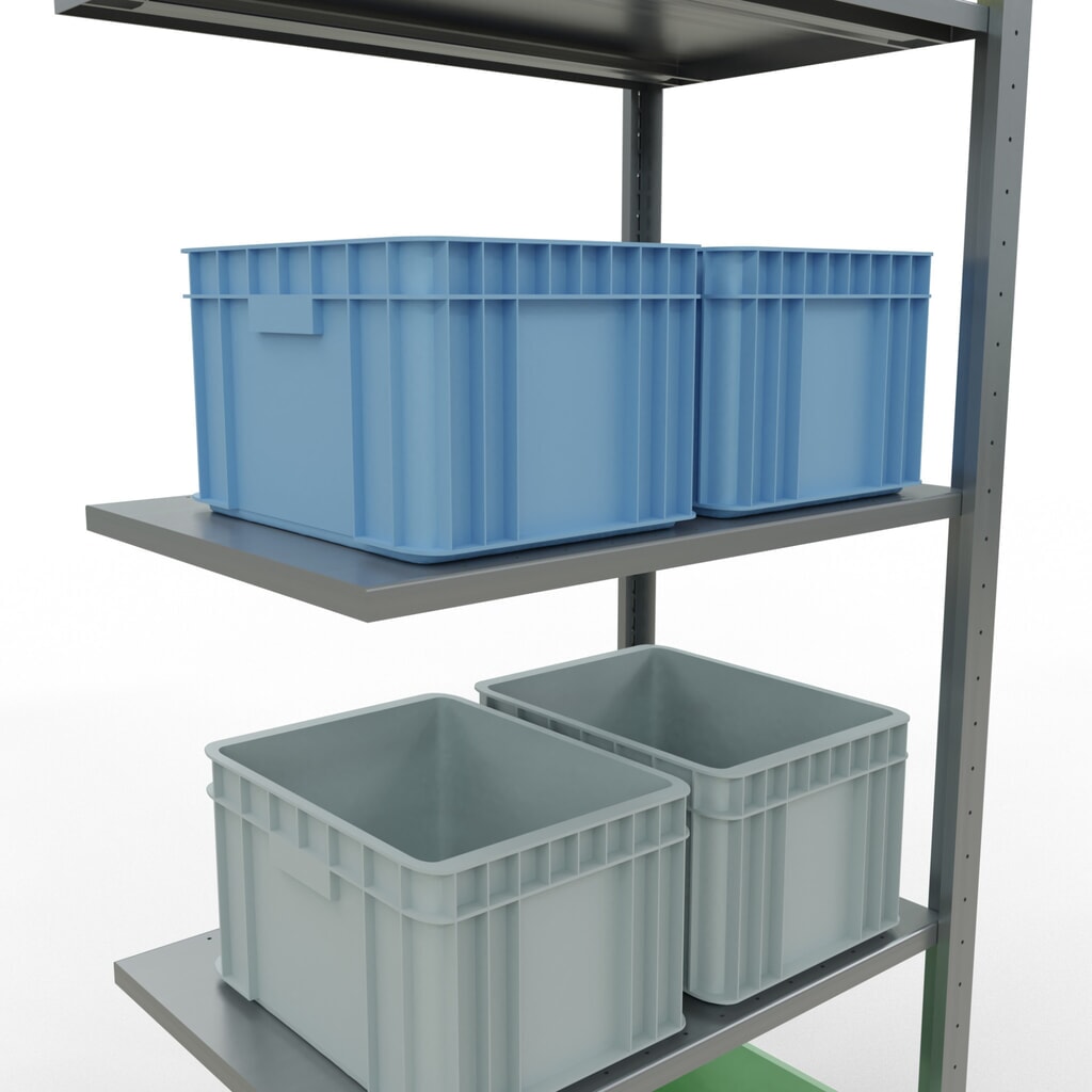 Productafbeelding nr. 3: Legbordstelling SCHULTE met inhaaksysteem, AV, VL 150 kg, verzinkt, hxbxd 2.000 x 750 x 500 mm