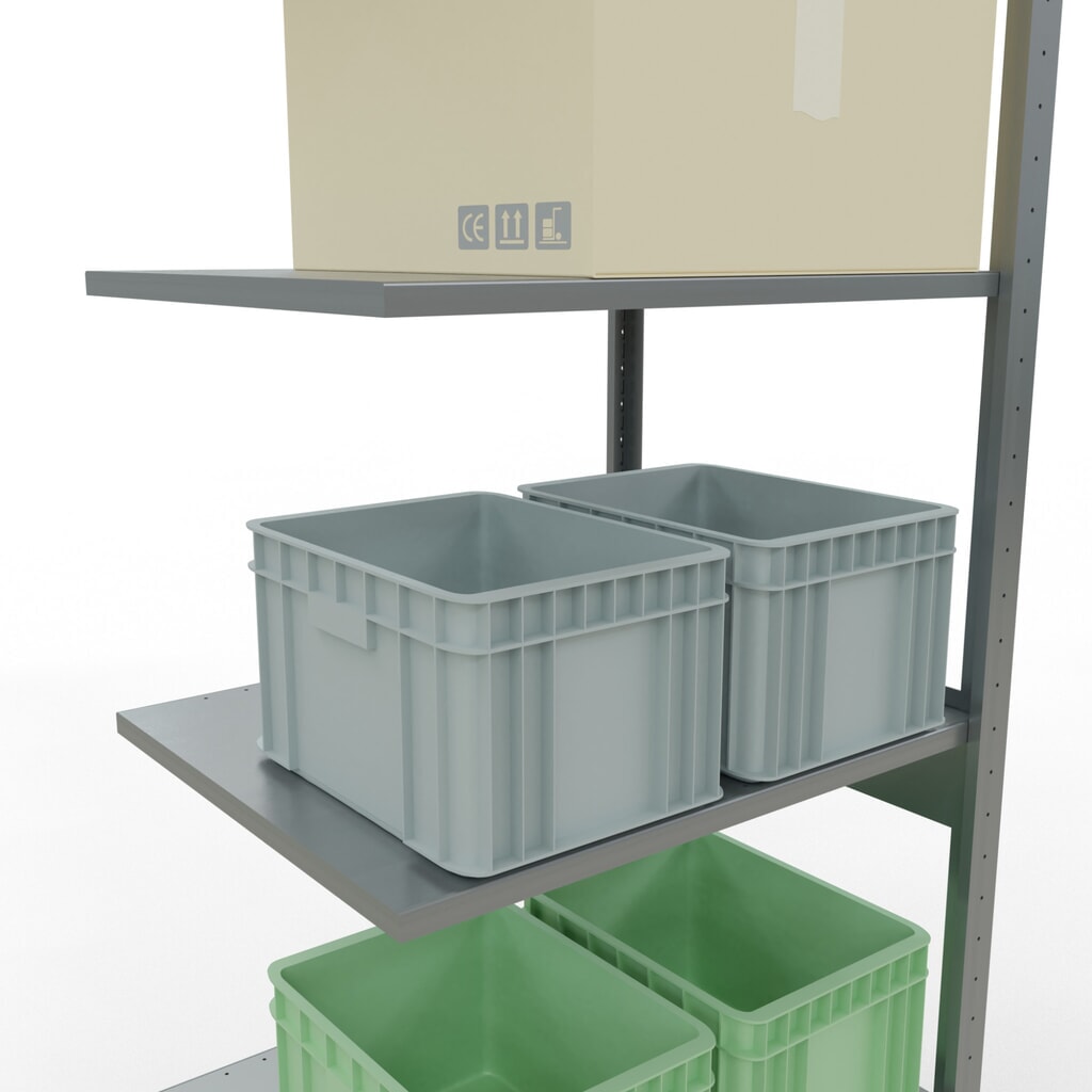 Legbordstelling SCHULTE met inhaaksysteem, AV, VL 150 kg, verzinkt, hxbxd 2.500 x 750 x 600 mm Productafbeelding nr. 3: Legbordstelling SCHULTE met inhaaksysteem, AV, VL 150 kg, verzinkt, hxbxd 2.500 x 750 x 600 mm