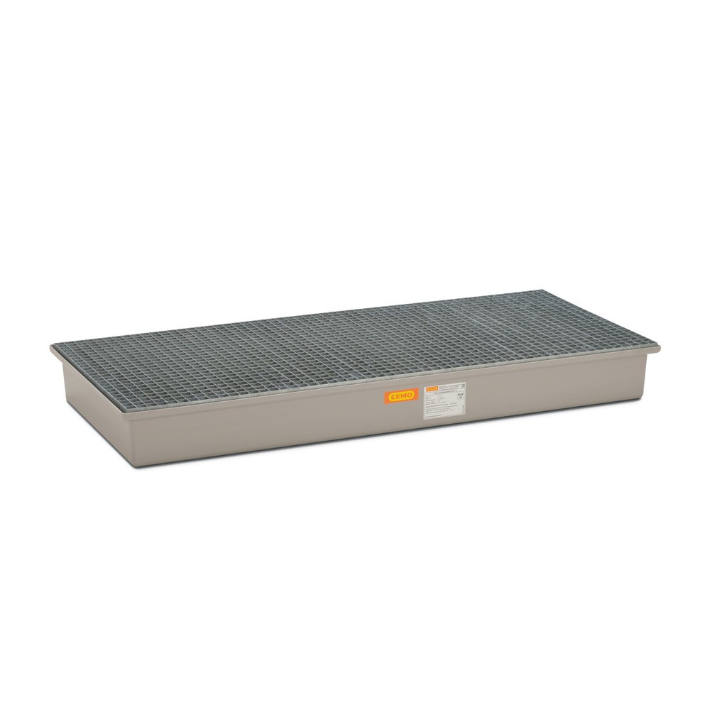 Product afbeelding: Lekbak CEMO van GVK, hxbxd 200 x 850 x 1.880 mm, stalen rooster