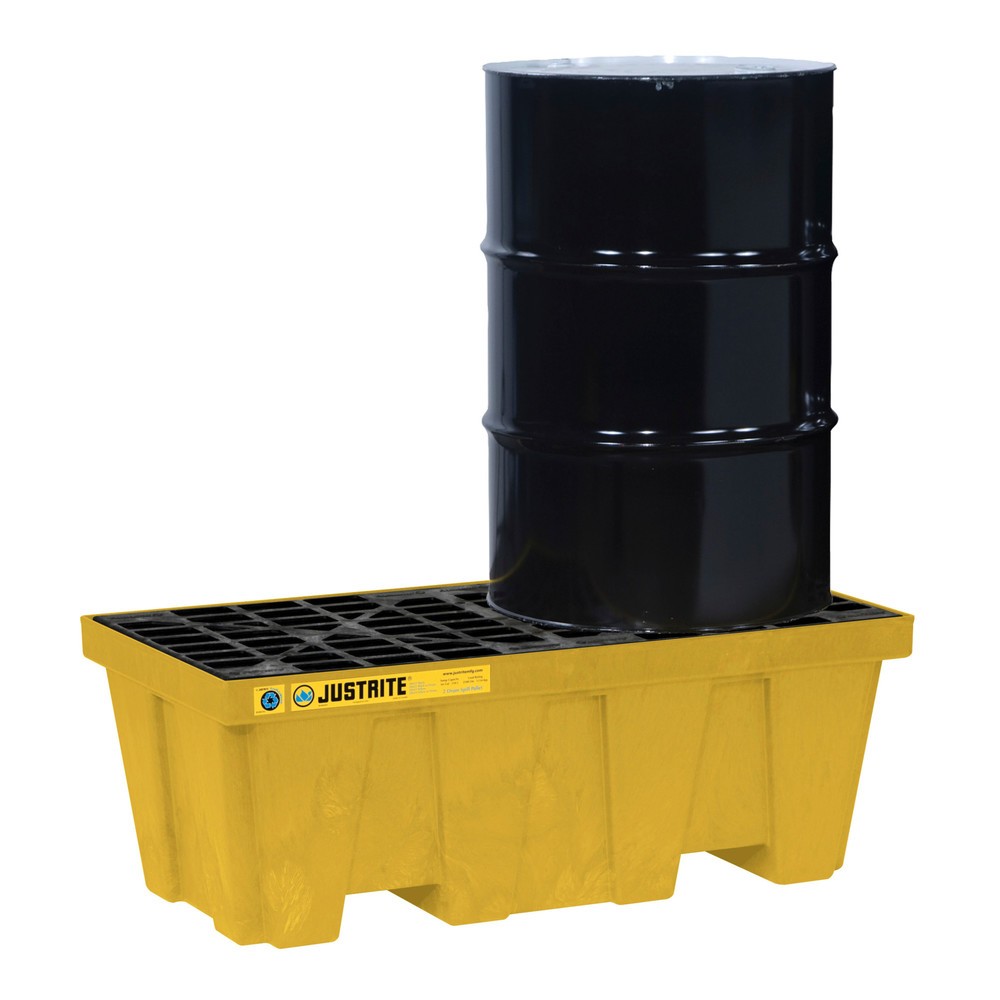 Product afbeelding: Lekbak Justrite®, 2 x 200 l, inhoud 250 l, geel