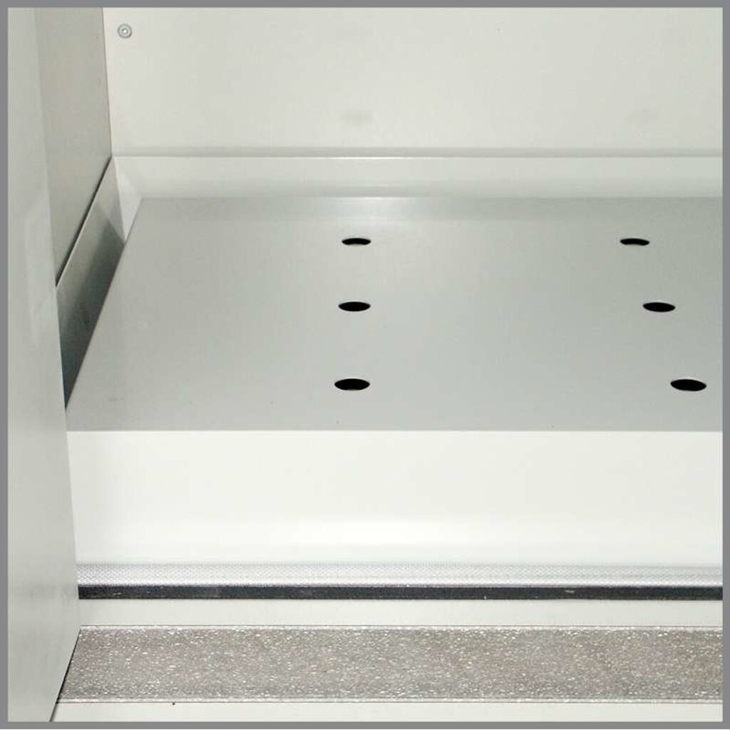 Product afbeelding: Lekbak met geperforeerde plaat voor veiligheidskast type 90, plaatstaal, b x d 513 x 472 mm
