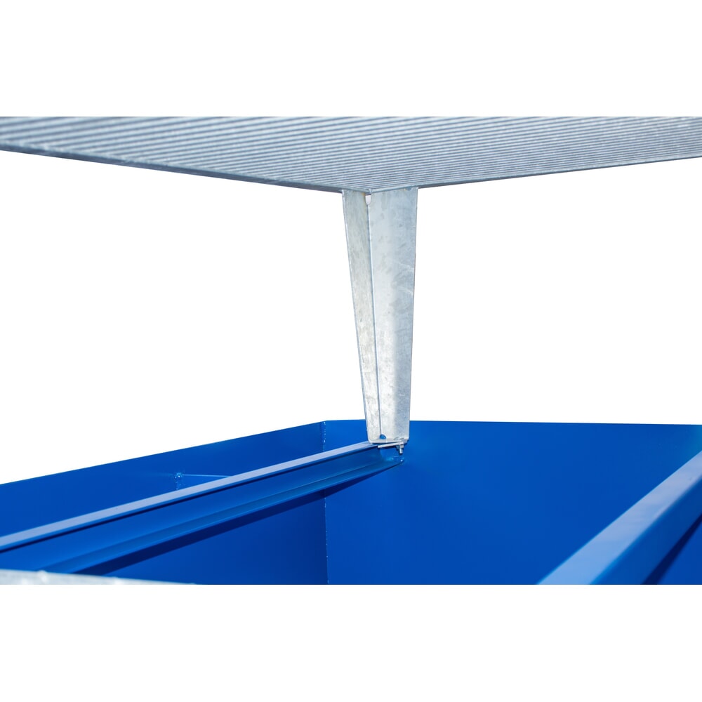 Productafbeelding nr. 4: Lekbak Steinbock® van staal voor 1 x KTC/IBC, incl. aftapaansluiting, blauw