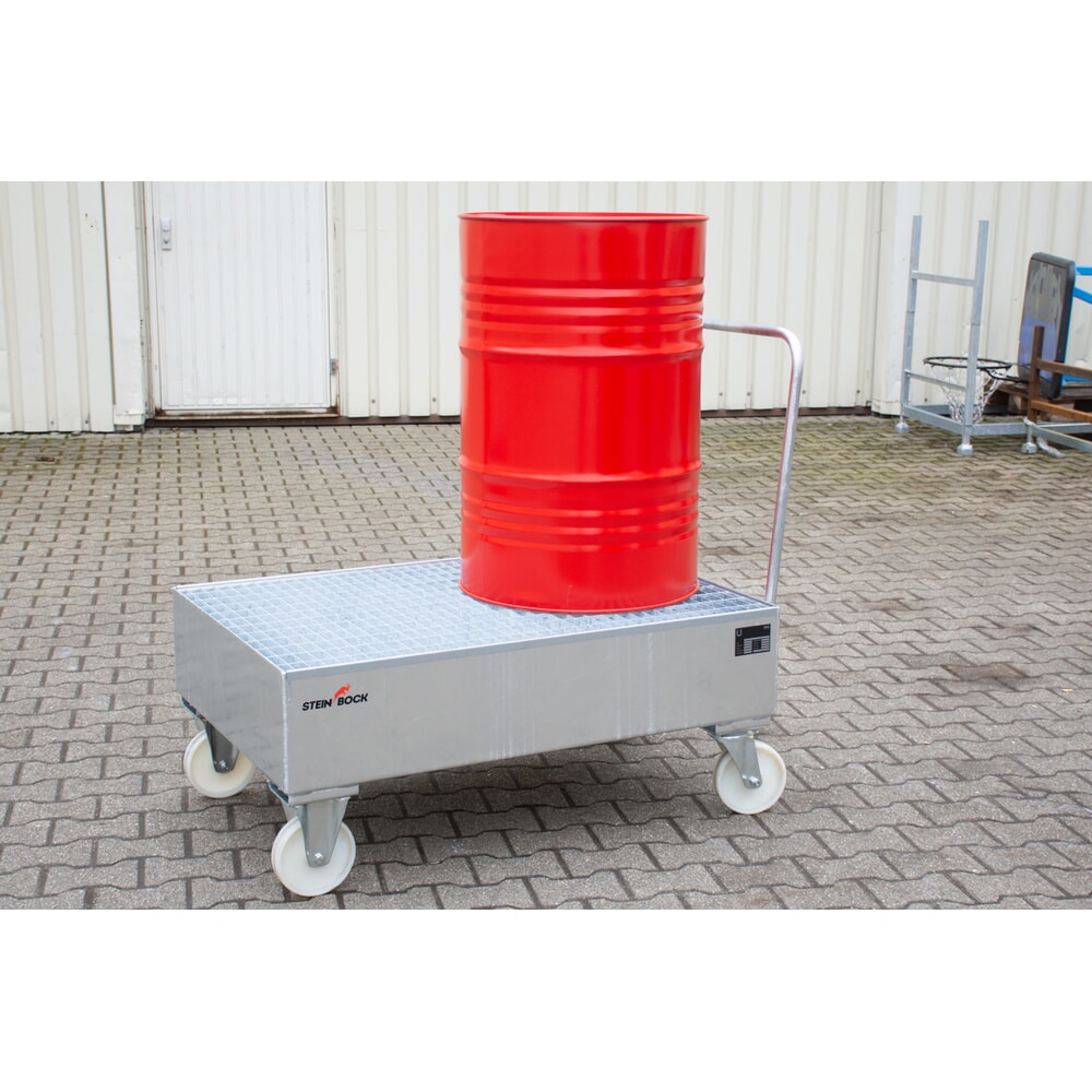 Productafbeelding nr. 3: Lekbak Steinbock® voor vaten van 200 liter, verrijdbaar, verzinkt
