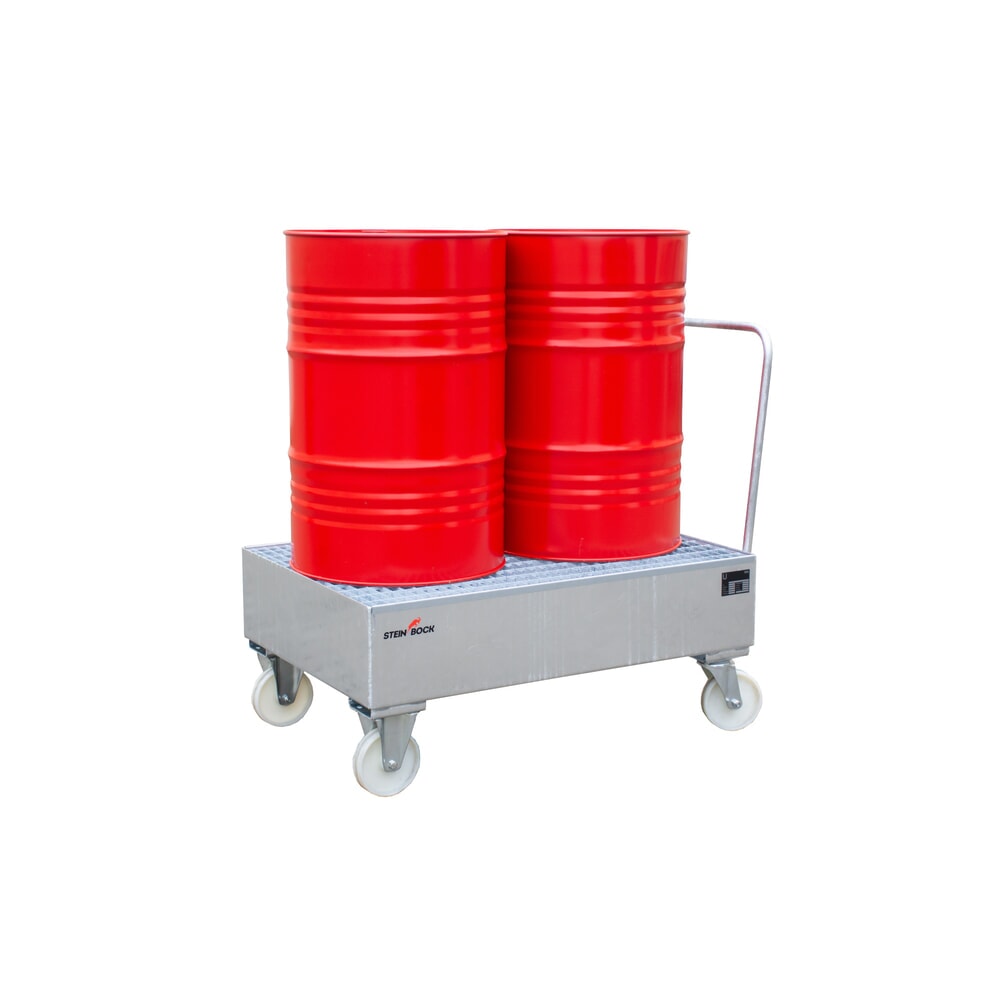 Productafbeelding nr. 4: Lekbak Steinbock® voor vaten van 200 liter, verrijdbaar, verzinkt