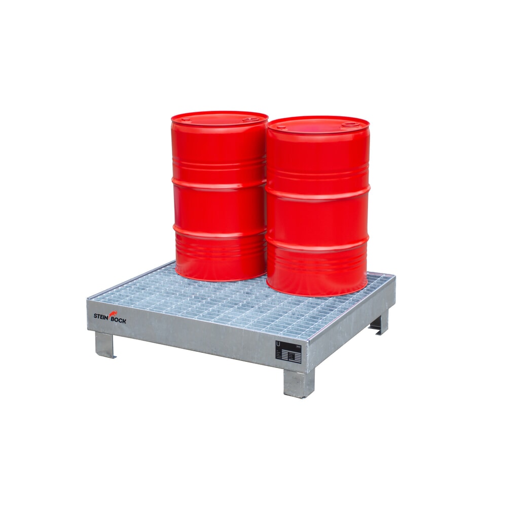 Productafbeelding nr. 4: Lekbak Steinbock® voor 4x 60 l. vaten, incl. rooster, verzinkt