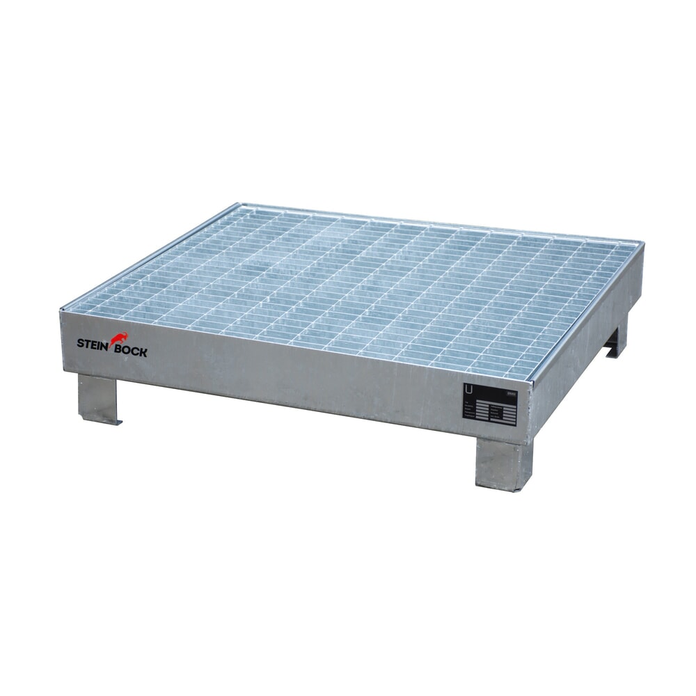 Product afbeelding: Lekbak Steinbock® voor 4x 60 l. vaten, incl. rooster, verzinkt