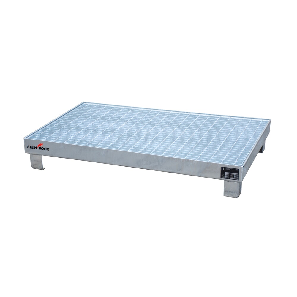 Product afbeelding: Lekbak Steinbock® voor 6x 60 l. vaten, incl. rooster, verzinkt