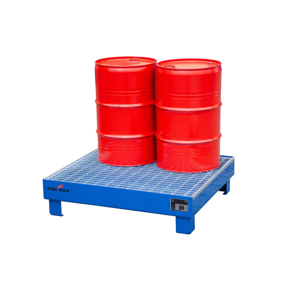 Productafbeelding nr. 5: Lekbak Steinbock® voor 4x 60 l. vaten, incl. rooster, blauw