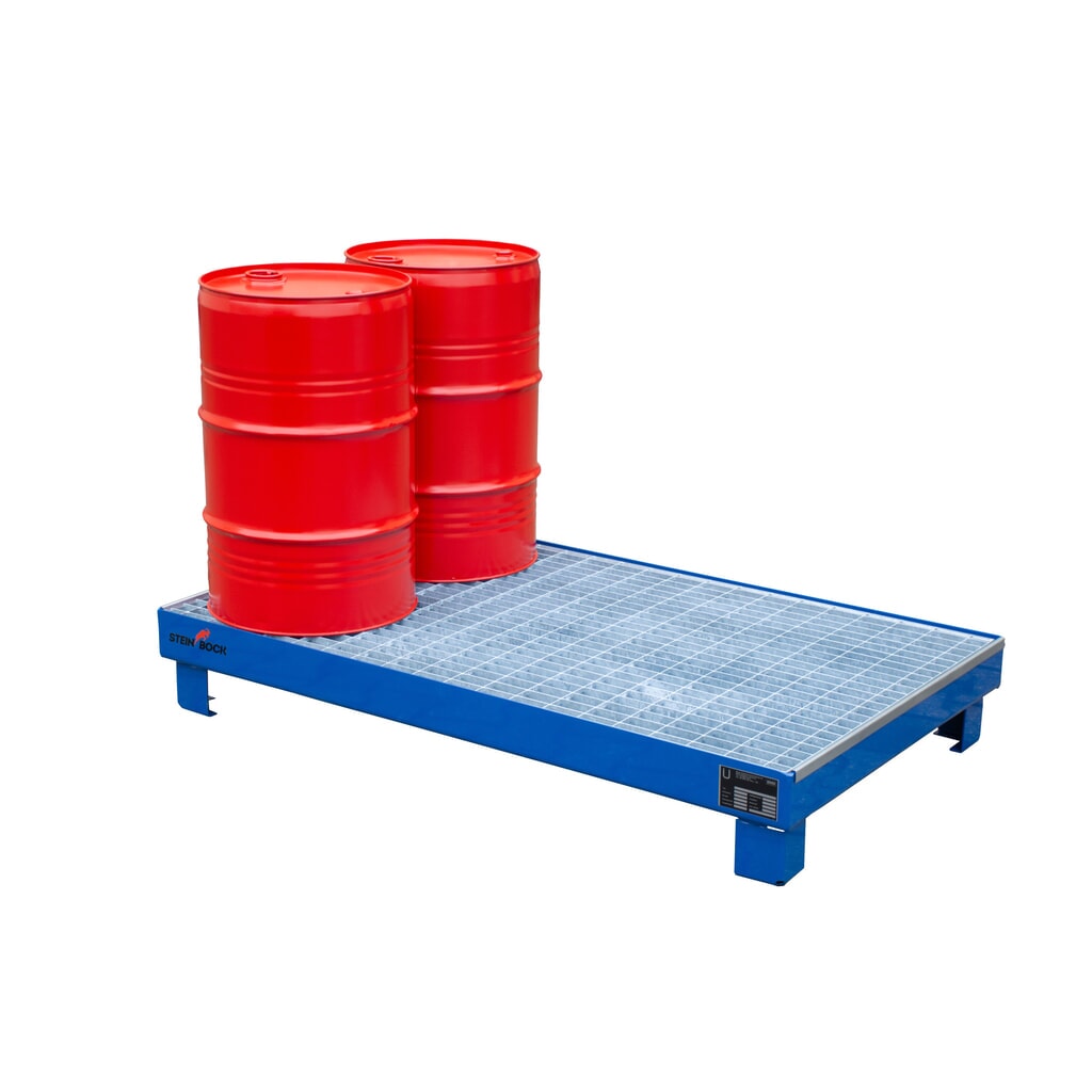 Steinbock® lekbak voor 6 vaten van 60 liter, inclusief rooster, blauw Productafbeelding nr. 5: Steinbock® lekbak voor 6 vaten van 60 liter, inclusief rooster, blauw
