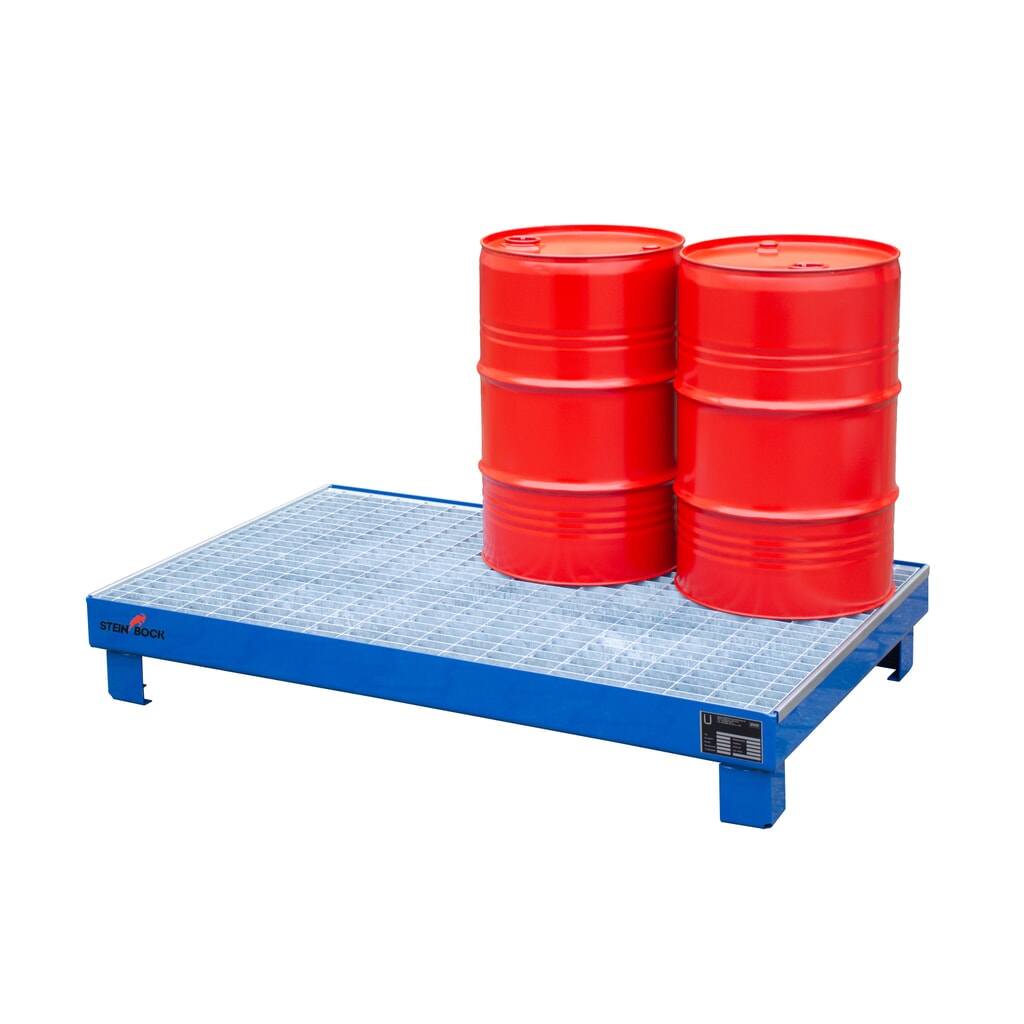 Steinbock® lekbak voor 6 vaten van 60 liter, inclusief rooster, blauw Productafbeelding nr. 6: Steinbock® lekbak voor 6 vaten van 60 liter, inclusief rooster, blauw