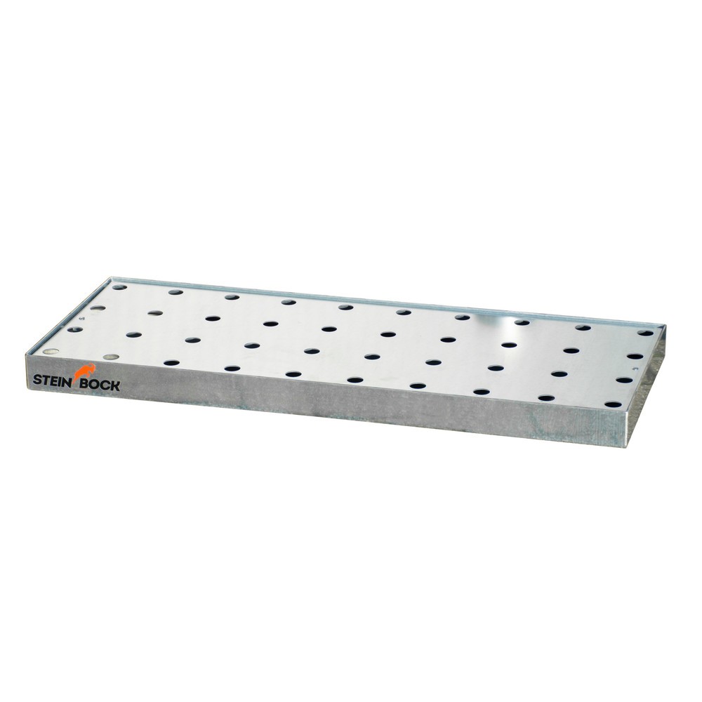 Productafbeelding nr. 1: Steinbock® lekbak voor kleine emballages, van staal, verzinkt, h x b x d 60 x 370 x 940 mm, inhoud 11 liter, incl. rooster van geperforeerde plaat