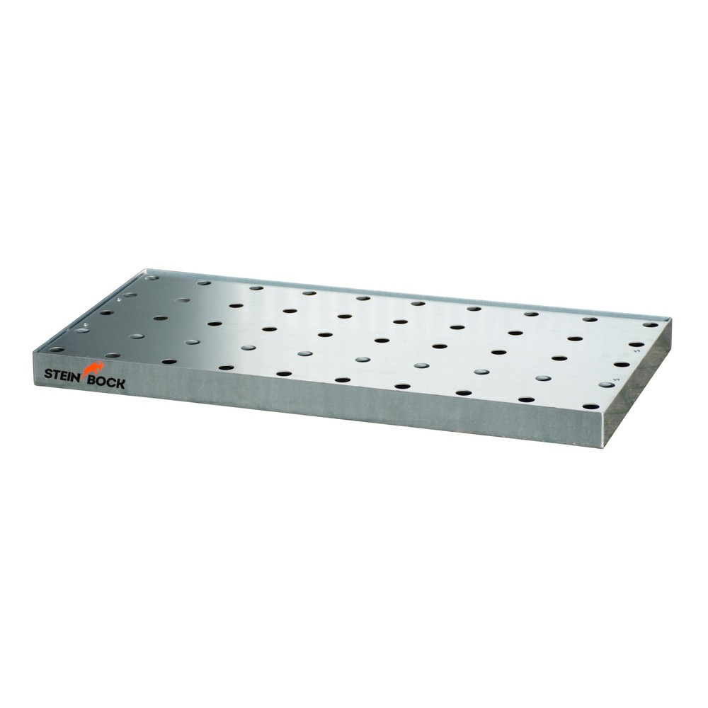 Productafbeelding nr. 1: Steinbock® lekbak voor kleine emballages, van staal, verzinkt, h x b x d 60 x 470 x 940 mm, inhoud 15 liter, incl. rooster van geperforeerde plaat