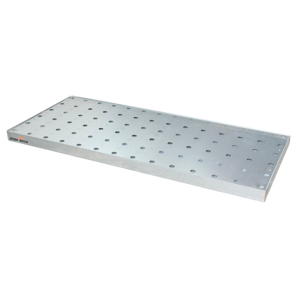 Productafbeelding nr. 1: Steinbock® lekbak voor verpakkingen van staal, verzinkt, hxbxd 60 x 1.390 x 600 mm, opvangvolume 28 liter, incl. geperforeerd plaatstalen rooster