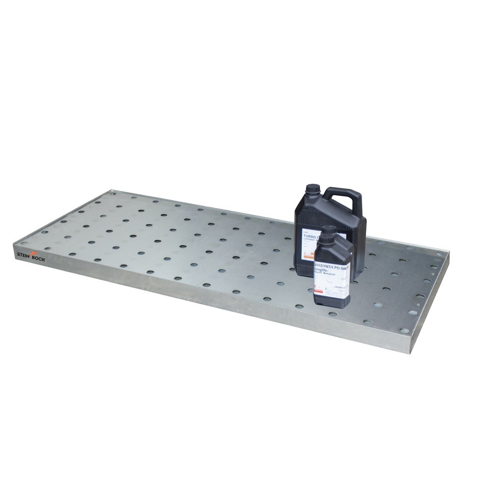 Productafbeelding nr. 2: Steinbock® lekbak voor verpakkingen van staal, verzinkt, hxbxd 60 x 1.390 x 600 mm, opvangvolume 28 liter, incl. geperforeerd plaatstalen rooster