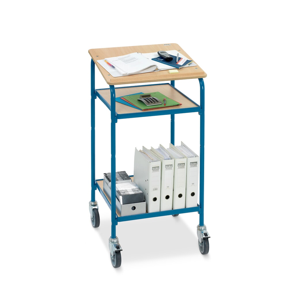 fetra® Rollende lessenaar Premium, open, 2 legplanken Productafbeelding nr. 4: fetra® Rollende lessenaar Premium, open, 2 legplanken
