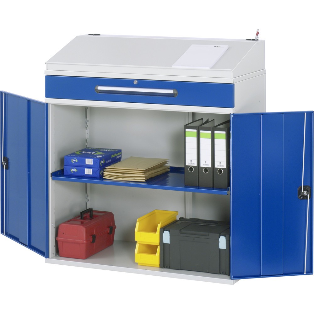 Productafbeelding nr. 1: Lessenaar RAU, hxbxd 1.110-1.220 x 1.100 x 520 mm, lade 1 x 120 mm