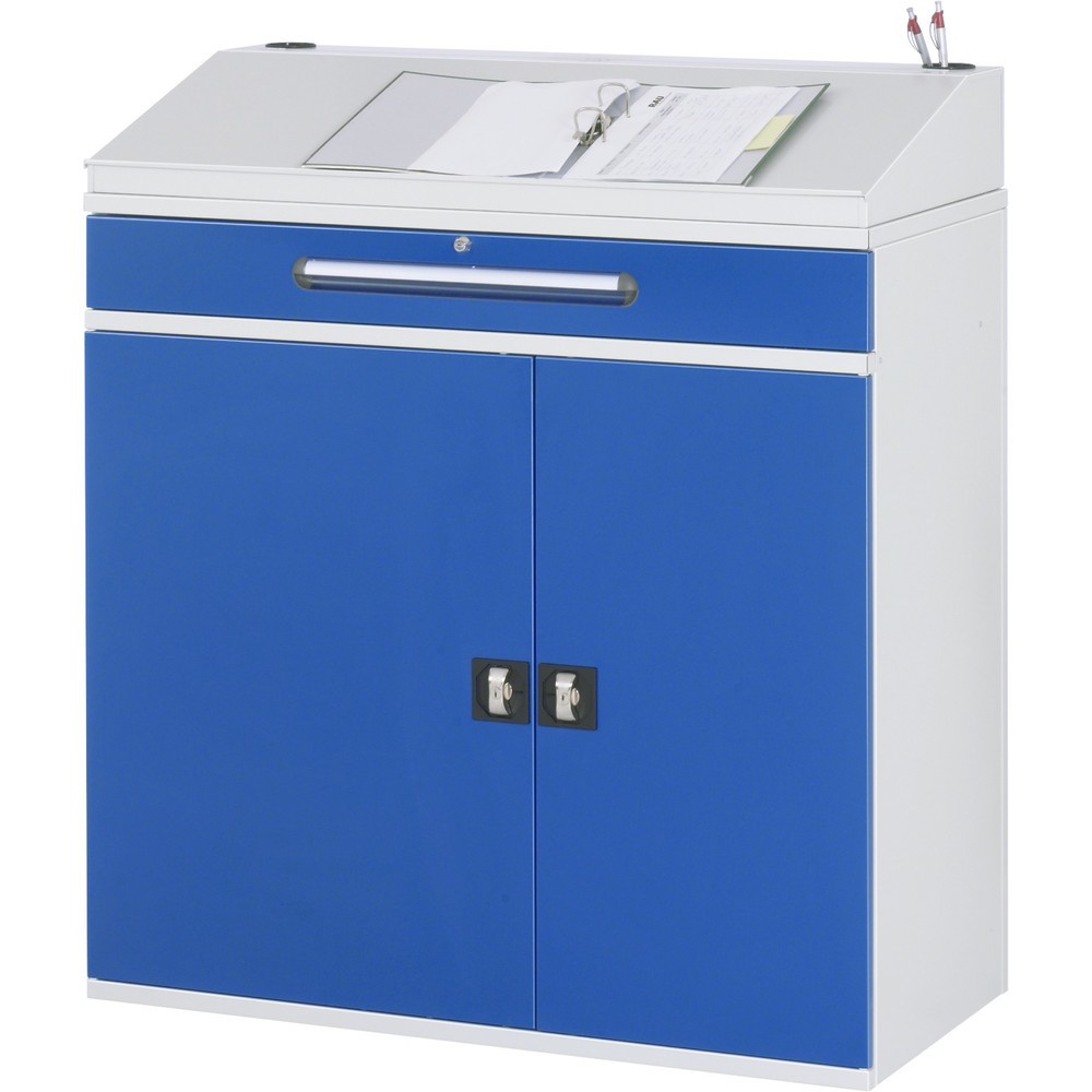 Productafbeelding nr. 2: Lessenaar RAU, hxbxd 1.110-1.220 x 1.100 x 520 mm, lade 1 x 120 mm