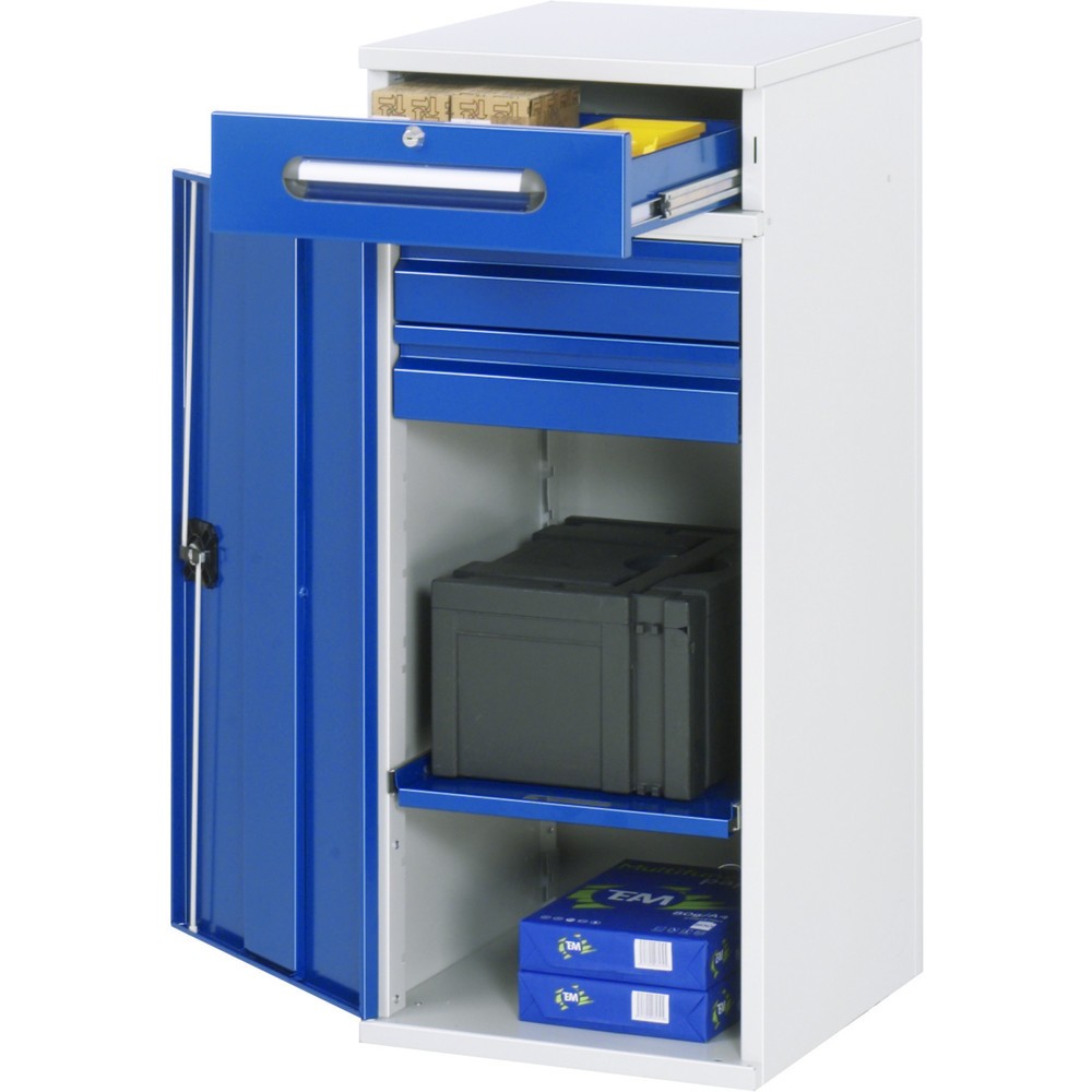 Productafbeelding nr. 1: RAU lessenaar met kast, HxBxD 1.060 x 450 x 520 mm, lades 2 x 80, 1 x 120 mm