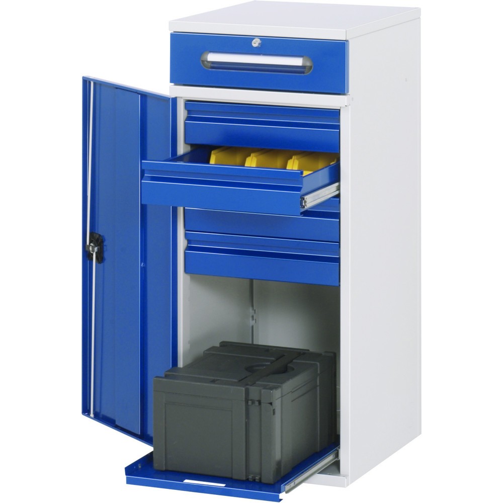 Productafbeelding nr. 1: RAU lessenaar met kast, HxBxD 1.060 x 450 x 520 mm, lades 4 x 80, 1 x 120 mm