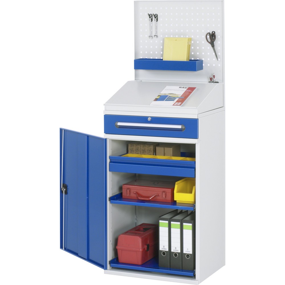 Productafbeelding nr. 3: Lessenaar RAU, hxbxd 1.110-1.770 x 650 x 520 mm, lades 1 x 80, 1 x 120 mm