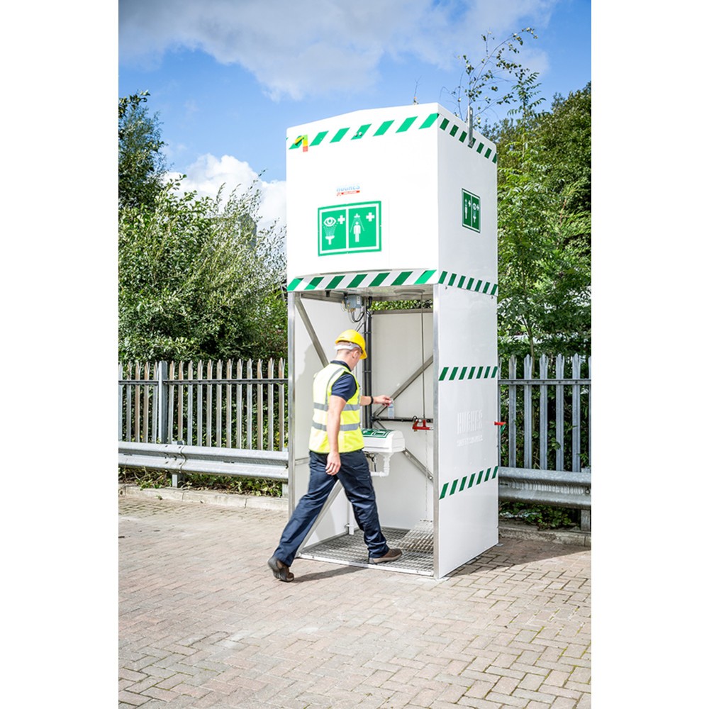 Productafbeelding nr. 2: Lichaams- en oogdouche Justrite® J14K1500 Hughes, bekleed en geïsoleerd, tank van 1500 liter