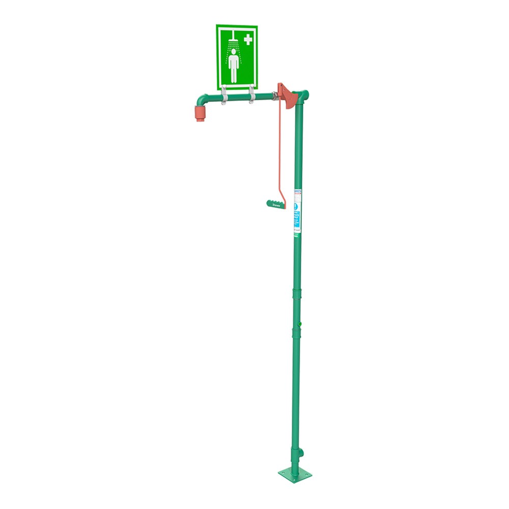Product afbeelding: Lichaamsdouche Justrite® 18G Hughes, staand model, voor binnengebruik, verzinkt staal