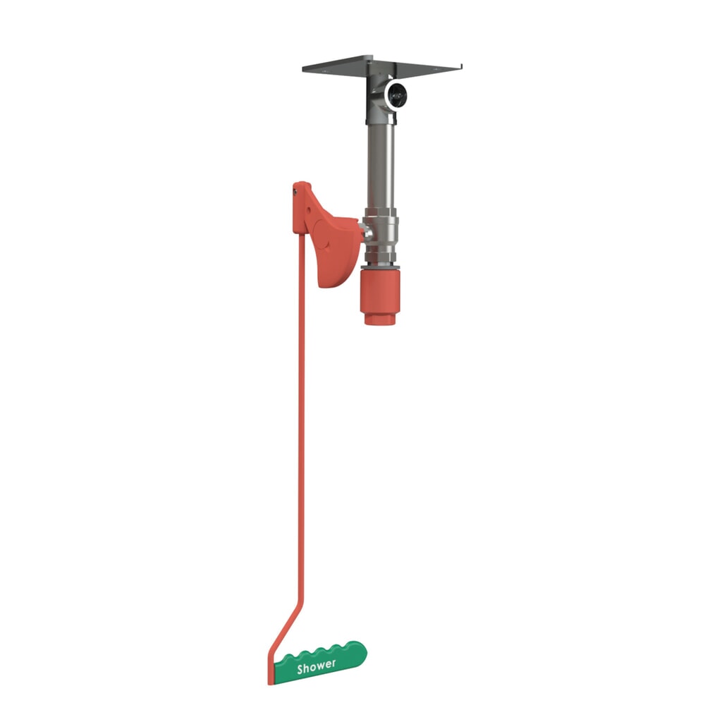 Lichaamsdouche Justrite® 23GSHVOD Hughes, plafondmontage, voor binnengebruik, roestvrij staal Product afbeelding: Lichaamsdouche Justrite® 23GSHVOD Hughes, plafondmontage, voor binnengebruik, roestvrij staal
