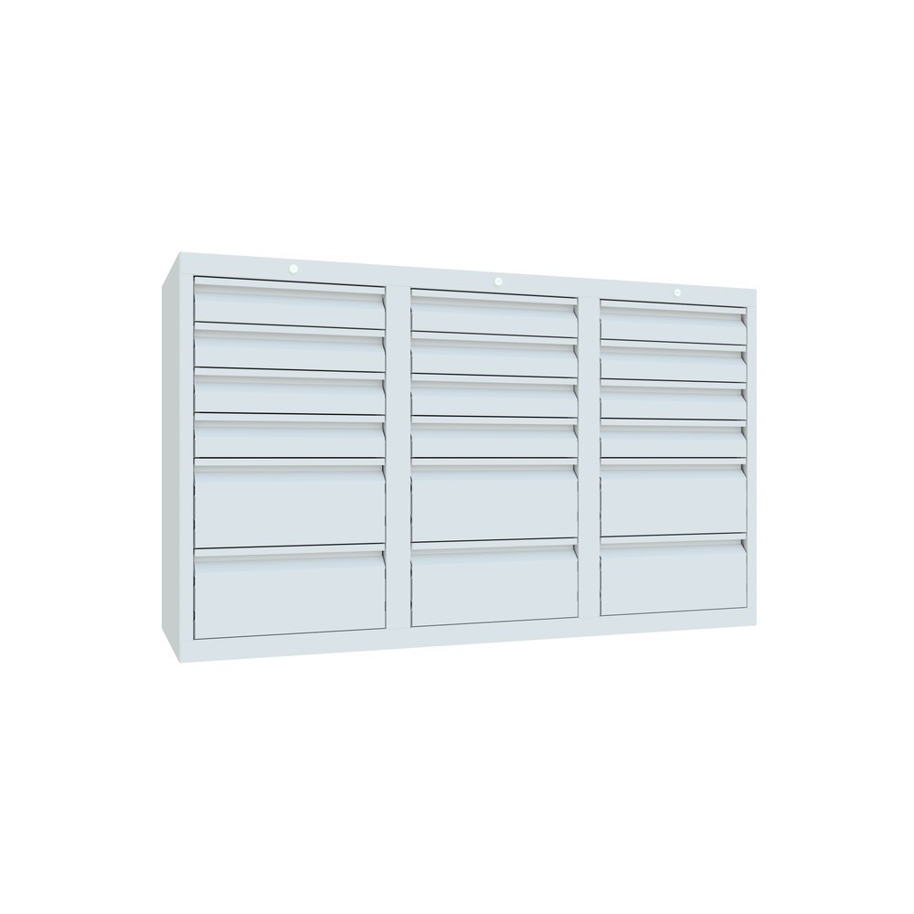 Productafbeelding nr. 3: Lichte ladekast PAVOY, glijgeleiding, laden 12x100 + 6x200 mm, breedte 1.500 mm, lichtgrijs, lichtgrijs